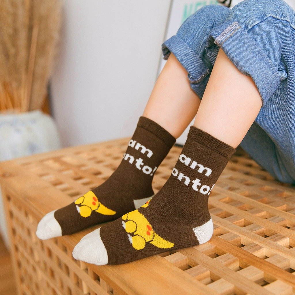 brown dinosaur socks for kids