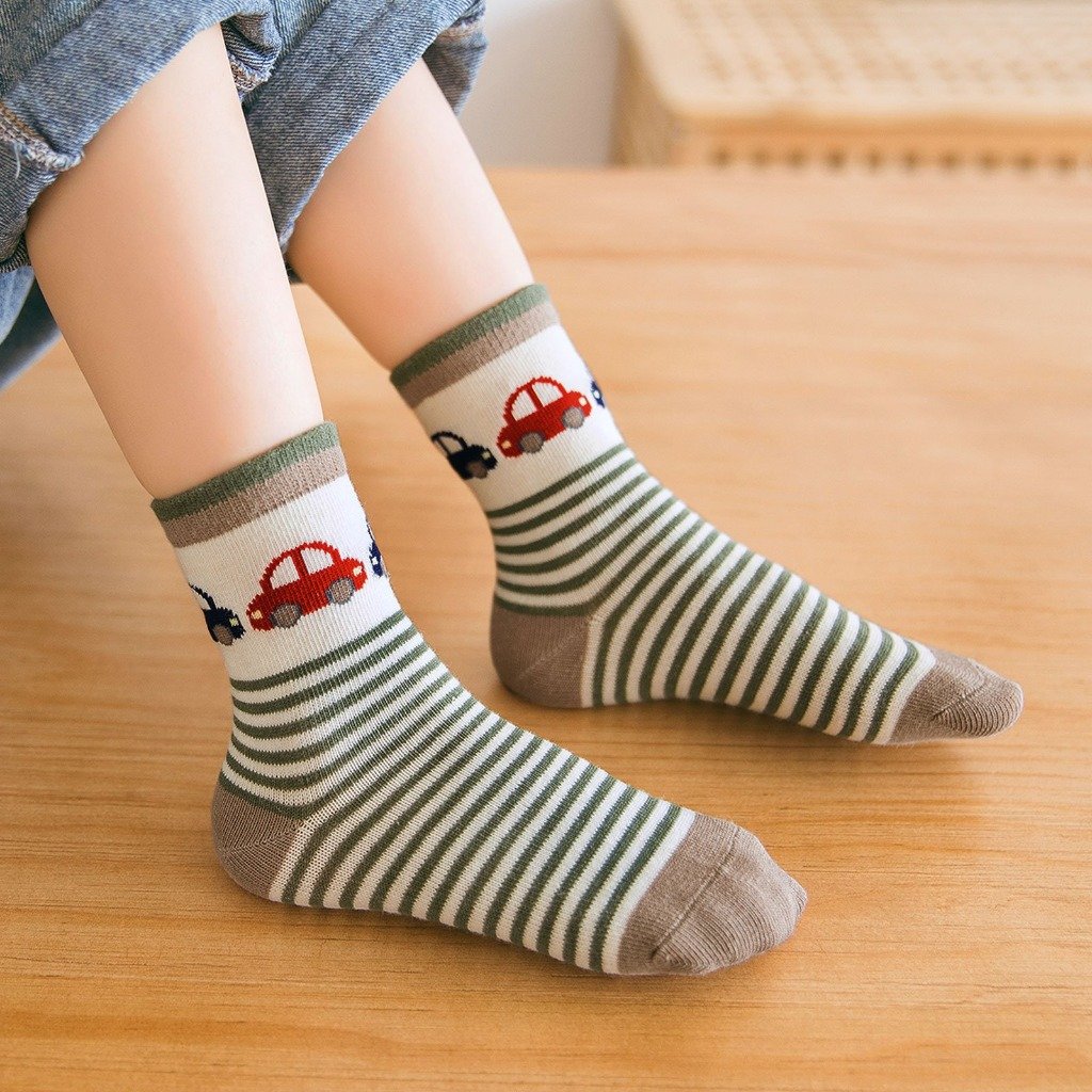 cars striped socks for boys