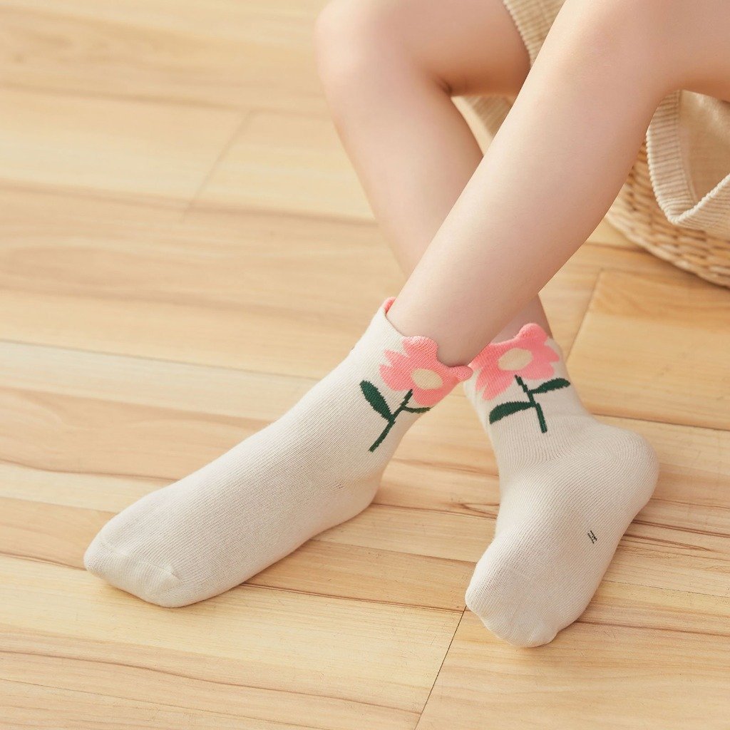 floral crew socks for girls