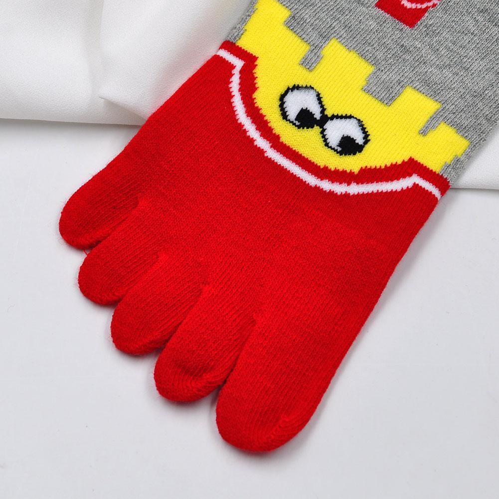 cute fries 5 finger socks for women