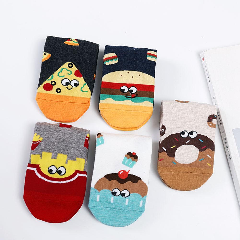 5 pairs food socks for women