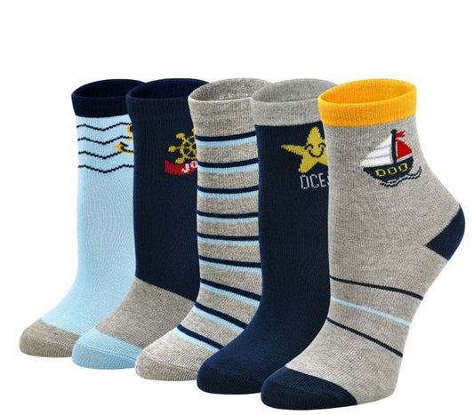 cotton navy marine socks for kids