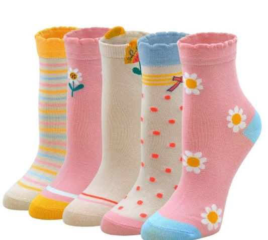 fun floral socks for kids